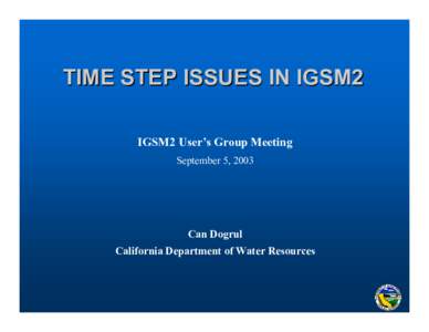 Microsoft PowerPoint - IGSM2 User's Group Presentationppt