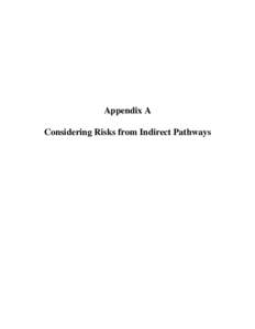 Appendix A Considering Risks from Indirect Pathways IWAIR Technical Background Document  Appendix A