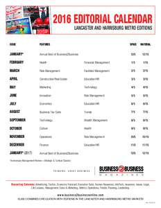 2016 Editorial Calendar.indd