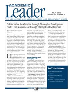 Leader ACADEMIC JULY 2008 VOLUME 24, NUMBER 7