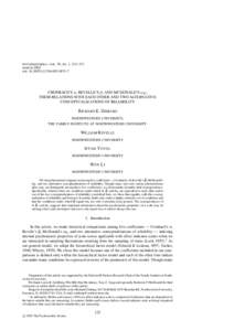 psychometrika—vol. 70, no. 1, 123–133 march 2005 DOI: s11336CRONBACH’S α, REVELLE’S β, AND MCDONALD’S ωH : THEIR RELATIONS WITH EACH OTHER AND TWO ALTERNATIVE