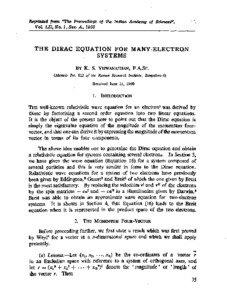 Quantum mechanics / Partial differential equations / Spintronics / Dirac equation / Breit equation / Relativistic wave equations / Electron / Wave equation / Momentum / Physics / Equations / Quantum field theory