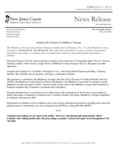 JUDGE GLENN A. GRANT Acting Administrative Director of the Courts News Release www.njcourts.com