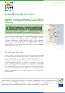 ACCESSanitation CASE STUDY Alandur Municipality, Tamil Nadu 1