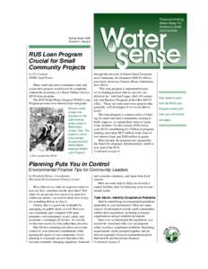 Financial Drinking Water News For America’s Small Communities Spring Issue 1995 Volume 1, Issue 2