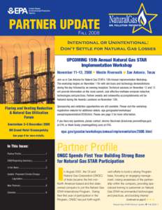 Natural Gas STAR Partner Update Fall 2008