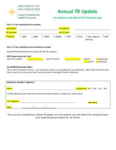 Health / Biology / Mantoux test / Antibodies from Lymphocyte Secretions / Tuberculosis / QuantiFERON / Medicine