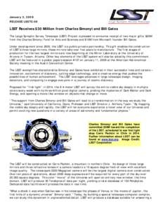 National Optical Astronomy Observatory / Hungarian people / Astronomy / Science / Charles Simonyi / European Southern Observatory / Large Synoptic Survey Telescope / Telescopes / National Science Foundation