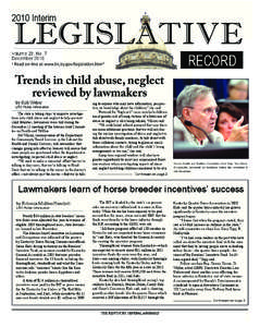 2010 Interim  LEGISLATIVE RECORD  Volume 23, No. 7