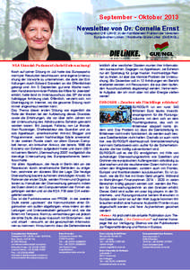 September - Oktober 2013 Newsletter von Dr. Cornelia Ernst Delegation DIE LINKE. in der Konföderalen Fraktion der Vereinten Europäischen Linken / Nordische Grüne Linke (GUE/NGL)  NSA Skandal: Parlament startet Untersu