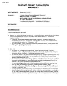 November 18, 2013 Board Report Metrolinx