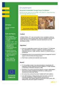 --->  EuropeAid Environment Msamala Sustainable Energy Project in Malawi 