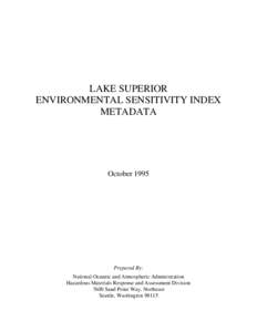 Metadata for Lake Superior Environmental Sensitivity Index (ESI)