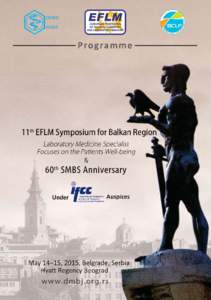 60 godina Društva medicinskih biohemičara Srbije 60th Anniversary of the Society of Medical Biochemists of Serbia & 11th EFLM