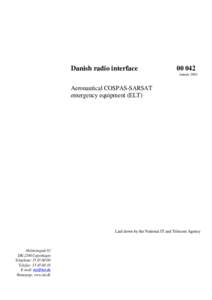 Danish radio interfaceJanuaryAeronautical COSPAS-SARSAT