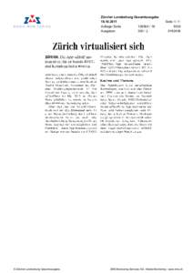 aru  Zürcher Landzeitung Gesamtausgabe[removed]Auflage/ Seite[removed] / 16