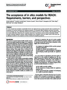 Pharmacology / Medicinal chemistry / Computational chemistry / Pharmaceutical sciences / Toxicology / Quantitative structure–activity relationship / Applicability Domain / In silico / Scientific modelling / Science / Chemistry / Cheminformatics