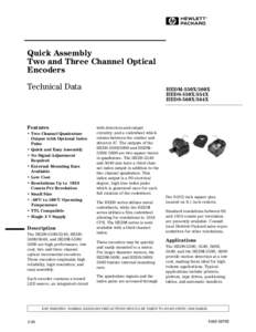 H  Quick Assembly Two and Three Channel Optical Encoders Technical Data