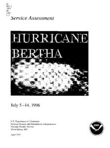 Hurricane Bertha July[removed]service assessment / National Service