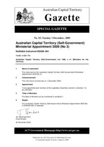 Government of Australia / Canberra / Minister for Health / Geography of Oceania / Geography of Australia / First Gallagher Ministry / Australian Capital Territory ministries / Government / Australian Capital Territory