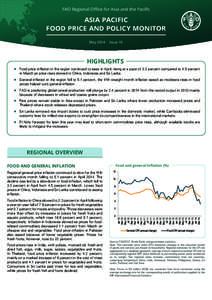 FAO Regional Office for Asia and the Pacific  ASIA PACIFIC FOOD PRICE AND POLICY MONITOR May[removed]Issue 10