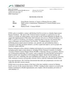 State of Vermont Department of Vermont Health Access 312 Hurricane Lane, Suite 201 Williston VT[removed]dvha.vermont.gov