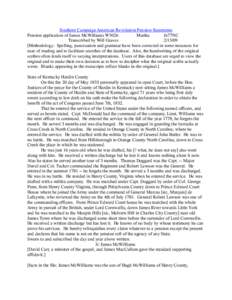 Southern Campaign American Revolution Pension Statements Pension application of James McWilliams W3026 Martha fn77NC Transcribed by Will Graves[removed]