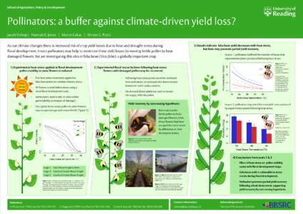 School of Agriculture, Policy & Development  Pollinators: buffer against climate-driven yield loss? Click to editaMaster