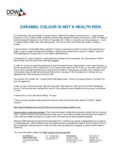 Microsoft Word - Caramel Color is not a Health Risk.doc