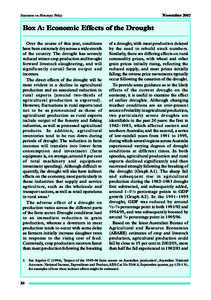 November[removed]Statement on Monetary Policy Box A: Economic Effects of the Drought Over the course of this year, conditions