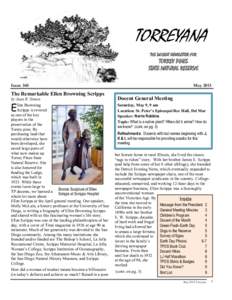 TORREYANA THE DOCENT NEWSLETTER FOR TORREY PINES STATE NATURAL RESERVE Issue 360