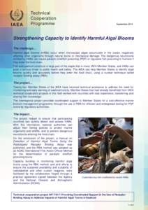 September[removed]Strengthening Capacity to Identify Harmful Algal Blooms The challenge… Harmful algal blooms (HABs) occur when microscopic algae accumulate in the ocean, negatively affecting other organisms through natu