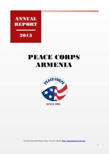 ANNUAL REPORT ———— 2013  PEACE CORPS