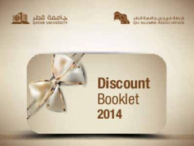 Discount Booklet 2014 Important Information - This book can be used by Qatar University’s