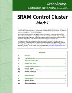 GreenArrays  ™ AN003 SRAM Control Cluster Mark 1