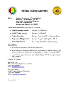 Invoice / Alabama Department of Transportation