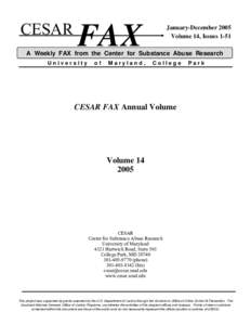 CESAR  FAX January-December 2005 Volume 14, Issues 1-51