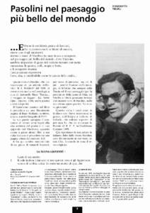 Pasolini nel paesaggio più bello del mondo