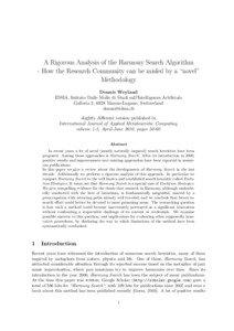 A Rigorous Analysis of the Harmony Search Algorithm - How the Research Community can be misled by a “novel” Methodology