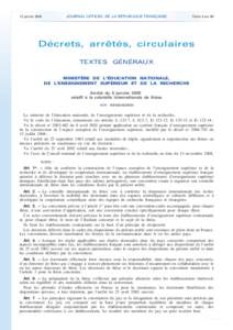 .  JOURNAL OFFICIEL DE LA RÉPUBLIQUE FRANÇAISE 13 janvier 2005