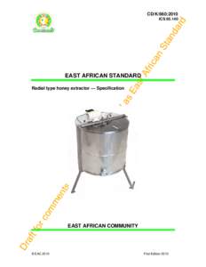Honey / East African Community / Screw extractor / Africa / Honey extractor / Beekeeping