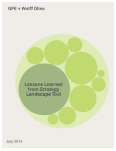GFE + Wolff Olins  Lessons Learned from Strategy Landscape Tool
