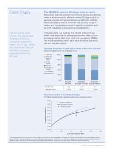 Case Study  The GSAM Insurance Strategy team at work For the same level of risk, the Optimized