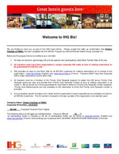Microsoft Word - IHGBiz Confirmation_Start Booking- Ontario Institute of PMAC.doc