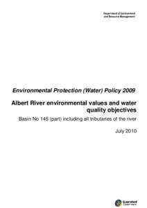 Albert River environmental values and water quality objectives