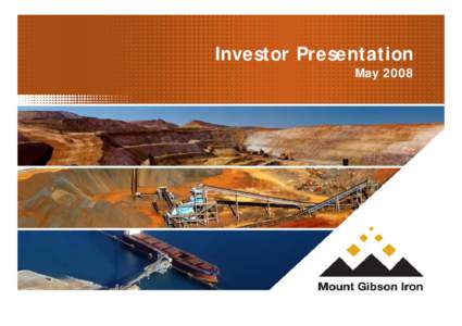 Investor Presentation May2008