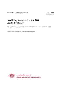 Nov13 Compiled Auditing Standard ASA 500