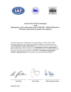 Microsoft Word[removed]IAF-ILAC-ISOcommuniqu-ISO15189 IAF ILAC final signed 15_09_09.doc