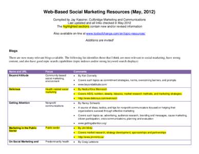 Microsoft Word - Web-based social marketing resources-2012.doc