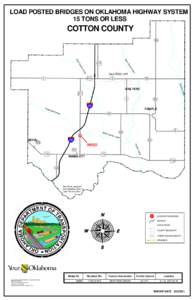 LOAD POSTED BRIDGES ON OKLAHOMA HIGHWAY SYSTEM 15 TONS OR LESS COTTON COUNTY 65